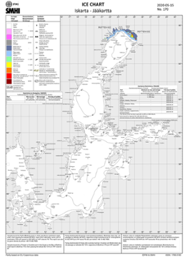  Is och ytvattentemperatur i havet 15 maj 2020.