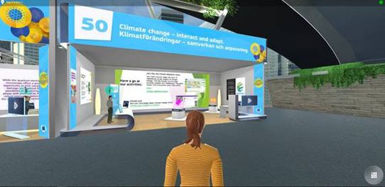 Avatar at an online research exhibition