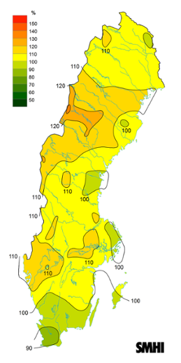 Byvindens avvikelse från det normala (1996-2015) under september 2020.
