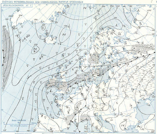 Väderläget klockan 07 den 2 november 1968
