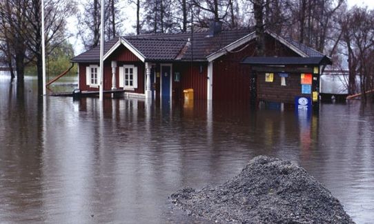 Turistbyrån i Arvika översvämmades 2000
