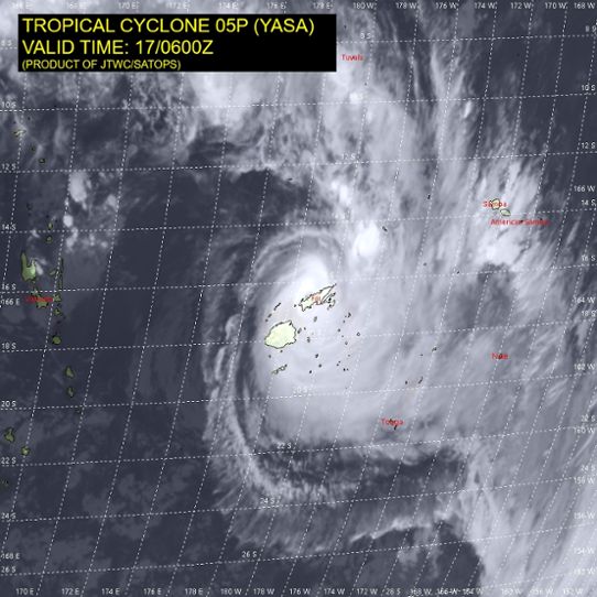 December 2020 tropiska orkanen Yasa