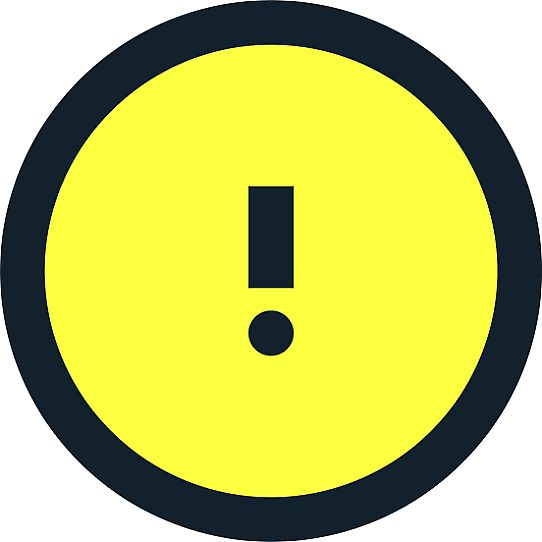 Symbol för gul varning