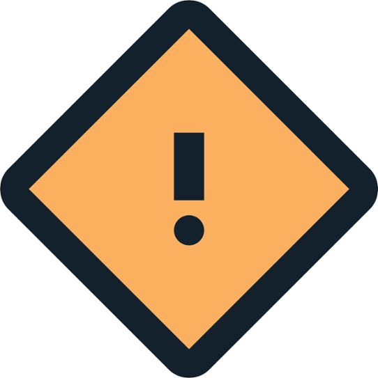 Symbol för orange varning