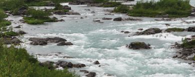 Forssande vatten i Luleälven, ett av Sveriges stora vattendrag