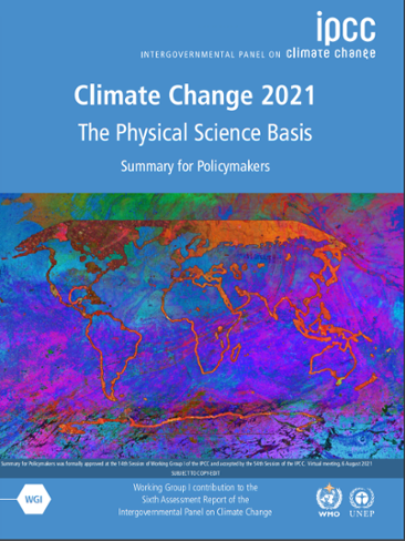 Framsida på IPCC:s rapport "The Physical Science Basis"