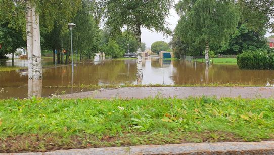 Översvämning i Gävle 18 augusti 2021.