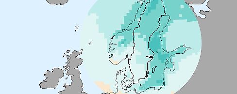 Klimatkarta över Norden