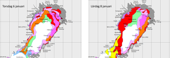 Iskartor från 6 och 8 januari 2022