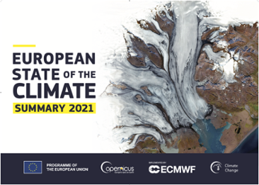 Omslagsbild Copernicus rapport European State of the Climate april 2022