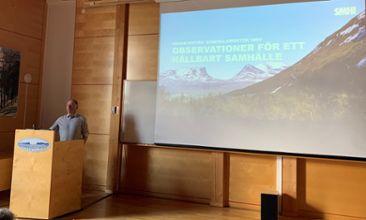 SMHIs generaldirektör Håkan Wirtén håller presentation i Abisko