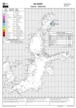 Karta som visar Is och ytvattentemperatur i havet 31 maj 2022