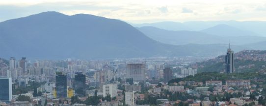 Vy över Sarajevo