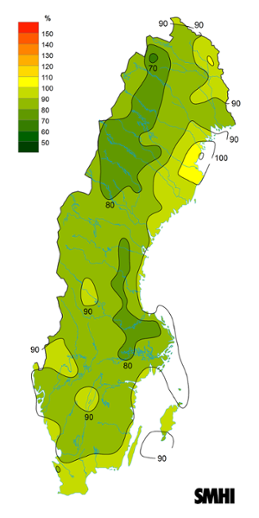 Byvindens avvikelse från det normala (1996-2015) under september 2022.