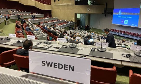 Sessionssal IPCC-möte Geneve september 2022