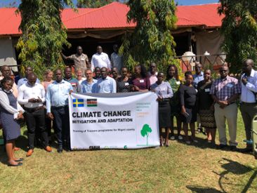 Kursdeltagare på klimatanpassningskurs i Kenya