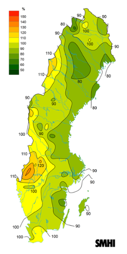 Byvindens avvikelse från det normala (1996-2015) under november 2022.
