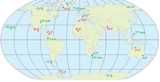 Globala extremer av temperatur och nederbörd i maj 2011.