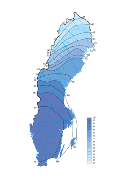 Korrelationskoefficienten för sommartemperaturen med Borås som referenspunkt