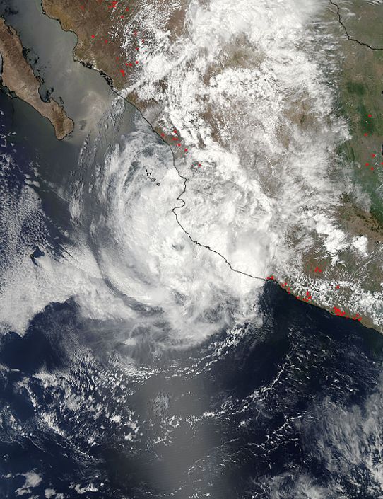 Orkanen Bud vid Mexiko den 25 maj 2012