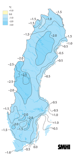 Juni 2012 - Temperaturavvikelse