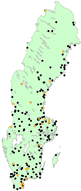 Stationer som mätt minst 90 mm (1945 – 2019) under ett dygn