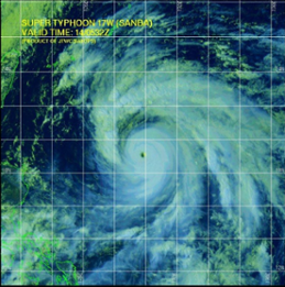 Tropiska cyklonen Sanba i september 2012
