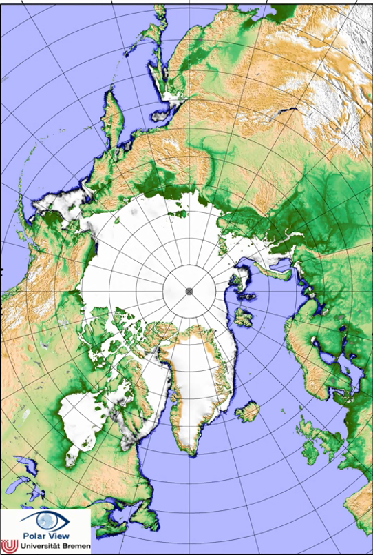 Isutbredningen i Arktis på nyårsafton 2012.