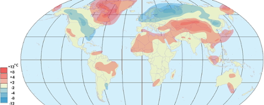 Global temperaturanomali mars 2013