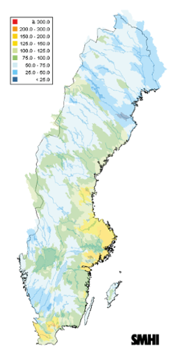 Maxsjö % av normalt vintern 2012/13