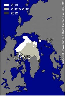 Skillnad i isutredningen mellan 2012 och 2013