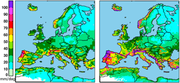 Exempel Klimatsimulering Europa Högupplöst 12 km