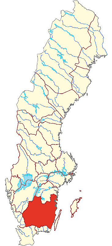 Småland på Sverigekarta