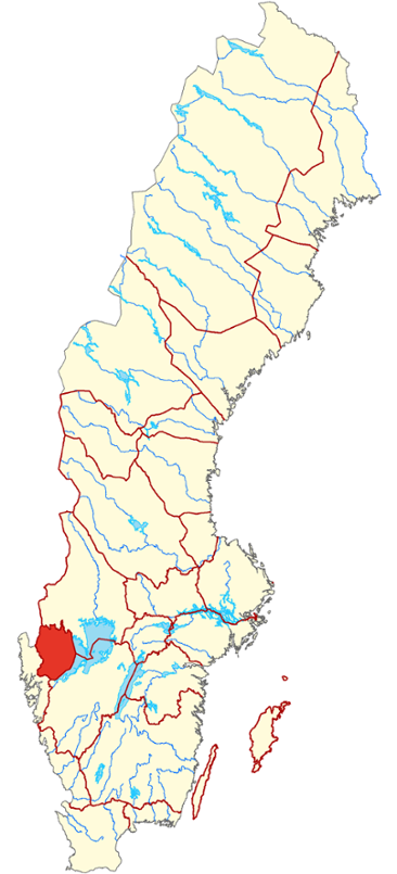 Dalsland på Sverigekarta