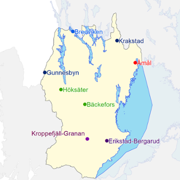 Dalslands väderextremer på karta