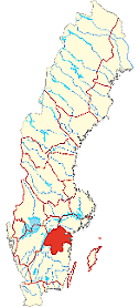Östergötland på Sverigekarta