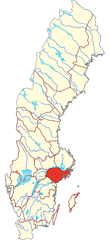 Södermanland på Sverigekarta