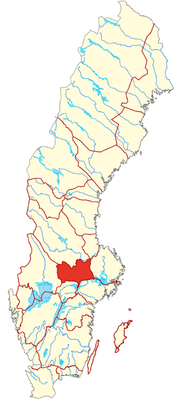 Västmanland på Sverigekarta