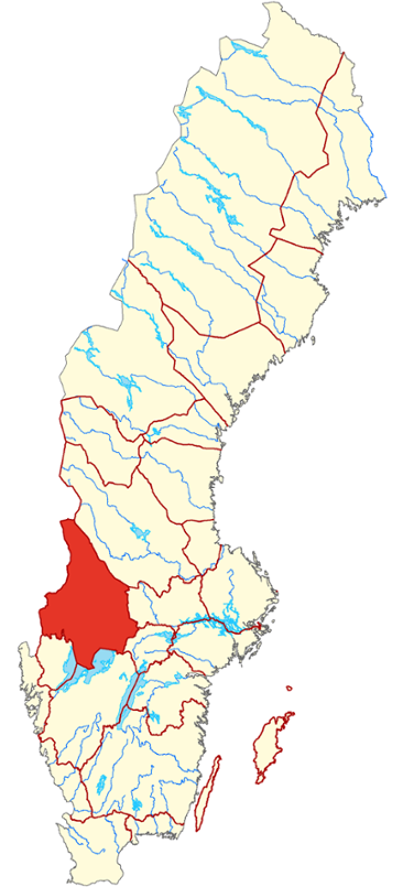 Värmland på Sverigekarta