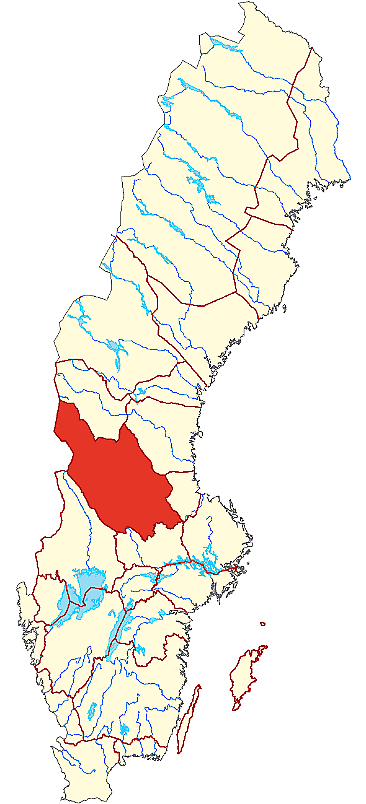 Dalarna på Sverigekarta