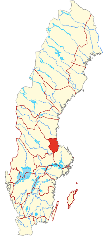Gästrikland på Sverigekarta