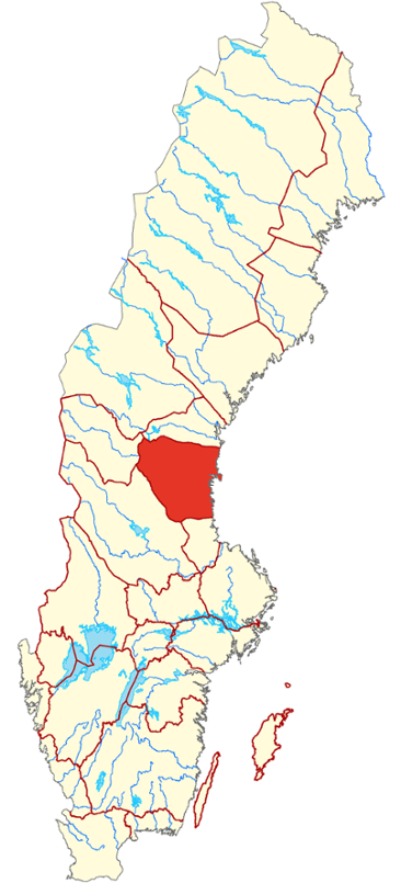 Hälsingland på Sverigekarta
