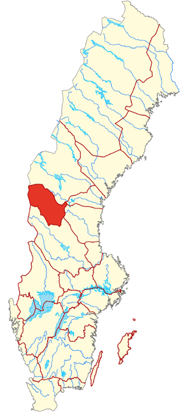 Härjedalen på Sverigekarta