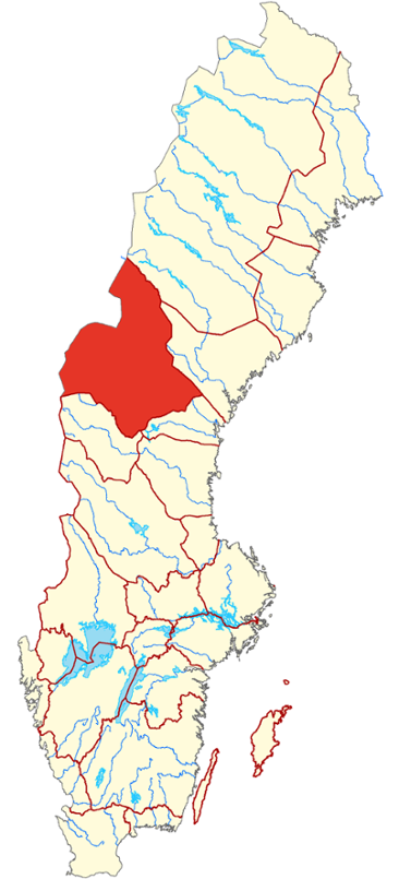 Jämtland på Sverigekarta