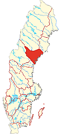 Ångermanland på Sverigekarta