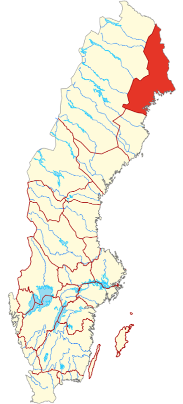 Norrbotten på Sverigekarta