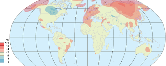 Globala temperaturamalier i april 2014