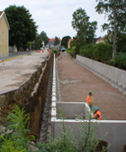 Byggande av betongmagasin som skall fungera som ett utjämningsmagasin för dagvatten.