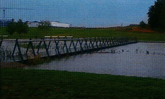 Översvämning vid bro